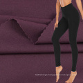 double faced 4 way stretch nylon interlock dyeable spandex fabric for gym leggings